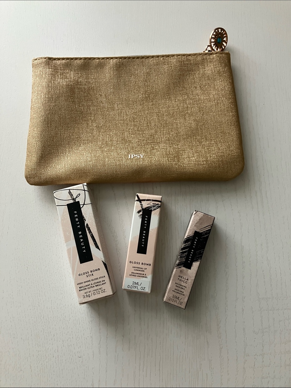 Fenty Beauty 3 Piece Set & Ipsy Cosmetic Bag